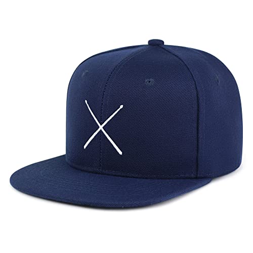 JPAK Drum Stick Hip-Hop Snapback Hat Embroidered Baseball Cap Drummer - color: 08. Navy