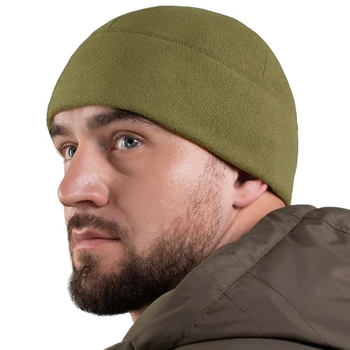 M-Tac Elite Fleece Watch Cap - Military Tactical Beanie Hat Winter Skull Cap - color: Army Olive, size: Medium