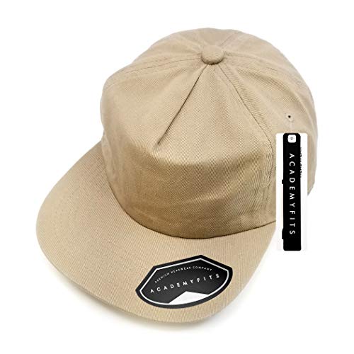Quality 5 Panel Mid Crown Cotton Vintage Painters Hat Buckle Strap Adjustable Men Women Unisex Flat Visor #2015 - color: Khaki