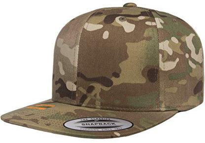 6-Panel Structured Flat Visor Classic Snapback (6089) - color: Multicam