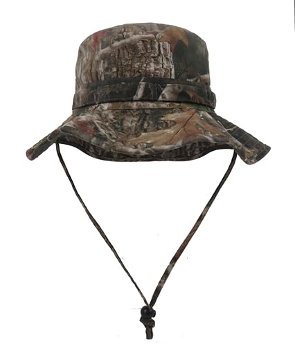 Bucket Hat UV Protection Sun Hat, Boonie Fishing Safari Hats for Outdoors - color: Forest Camo
