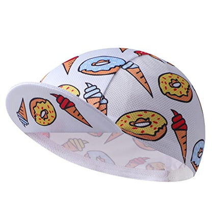 Funny Cycling Cap - Polyester Cycling Hat-Under Helmet - Cycling Helmet Liner Breathable&Sweat Uptake - color: F