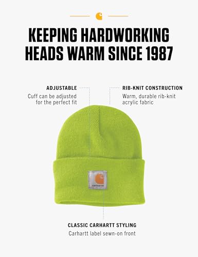 Carhartt Men's Iconic A18 Watch Cap Beanie - color: Brite Lime