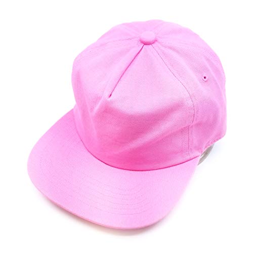 Quality 5 Panel Mid Crown Cotton Vintage Painters Hat Buckle Strap Adjustable Men Women Unisex Flat Visor #2015 - color: Pink