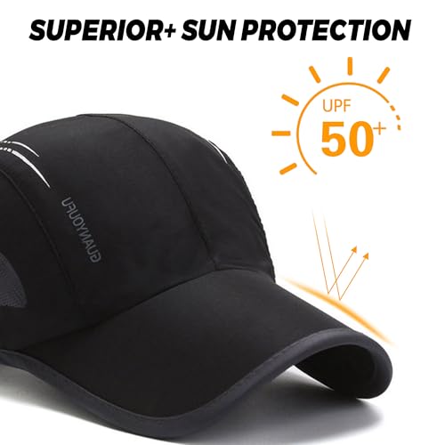 CLAPE Outdoor Sun Visor Hats Lightweight Waterproof Breathable Sports Hat UPF50+ Ultra Thin Cooling Baseball Hats - color: Yd04-navy Blue
