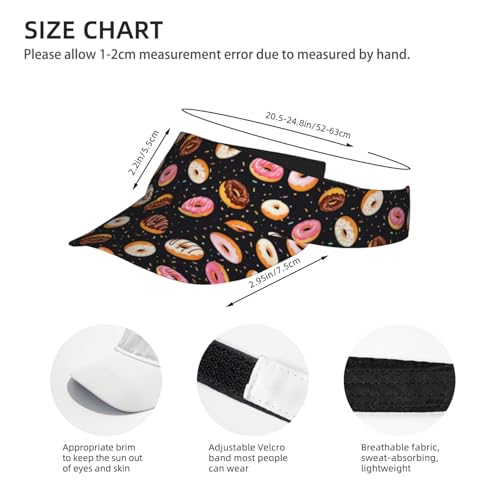 Unisex Adjustable Sports Sun Visor - color: Donut