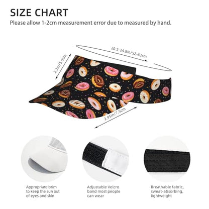 Unisex Adjustable Sports Sun Visor - color: Donut
