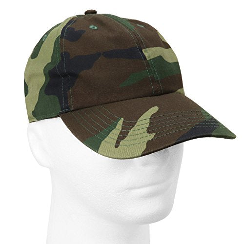 Falari Classic Baseball Cap Dad Hat 100% Cotton Soft Adjustable Size - color: Camouflage - Woodland