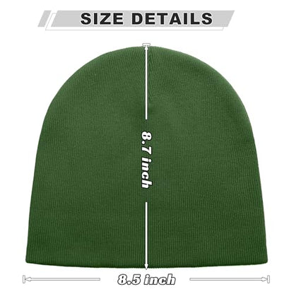 ROYBENS 100% Cotton No Cuff Beanie Hat Men Women, Fisherman Skull Cap - color: Turquoise Green