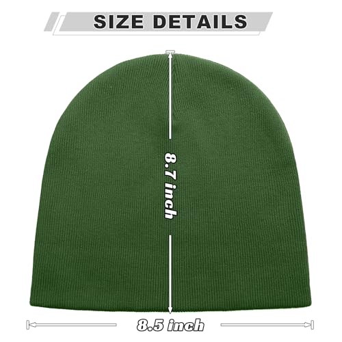 ROYBENS 100% Cotton No Cuff Beanie Hat Men Women, Fisherman Skull Cap - color: Turquoise Green