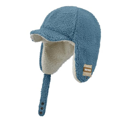 Clakllie Snow Trapper Trooper Hat with Ear Flap for Skiing Women's Ushanka Warm Winter Hat - color: Cdus-pl07-blue