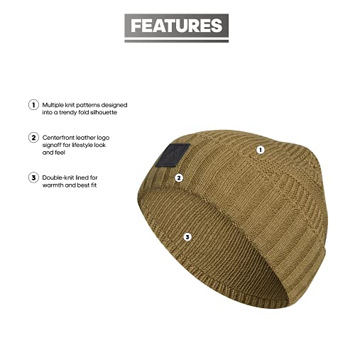 adidas Men's Pine Knot Fold Beanie - color: Orbit Green/Black