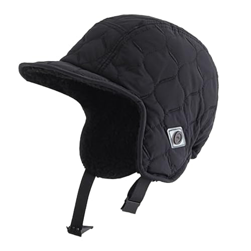 Unisex Winter Warm Aviator Earflap Hat Double-Side-Wear Sherpa Lined Trapper Hat Pilot Cap Outdoor Ski Hunting Cycling - color: Black