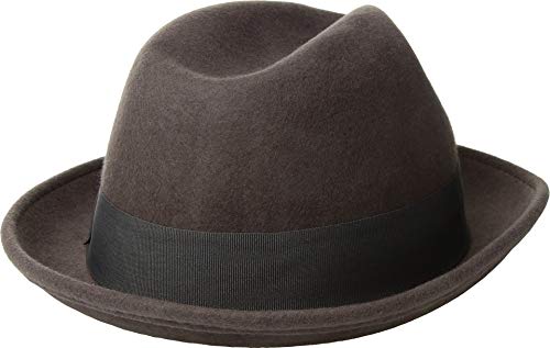 Stacy Adams Men's Wool Felt Pinch Front Fedora Hat - color: Grey, size: Medium