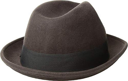 Stacy Adams Men's Wool Felt Pinch Front Fedora Hat - color: Grey, size: Medium