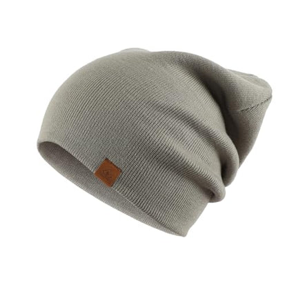 Home Prefer Mens Winter Hats Acrylic Knit Cuff Beanie Cap Warm Womens Beanie Hat - color: Sage Green