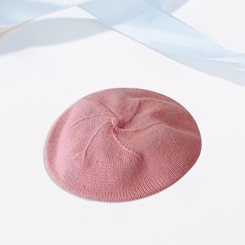 Infant Baby Boys Girls Beret & Beanie Hat - Toddler Kids Knitted French Artist Skull Hat - Fall Winter - color: A-pink