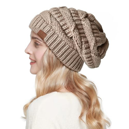 Women's Knitted Angora Wool Hat for Autumn and Winter Warm and Stylish with Rolled Brim and Slanted Rhinestones Cap - color: Z-camel-n