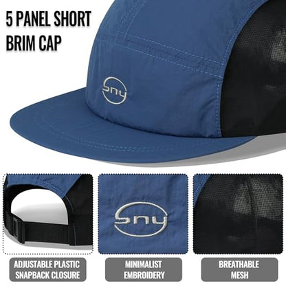 Croogo Mesh 5 Panel Hat Quick Drying Running Baseball Cap for Outdoor - color: Blue