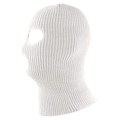 Super Z Outlet Knit Sew Acrylic Outdoor Full Face Cover Thermal Ski Mask One Size Fits Most - color: White