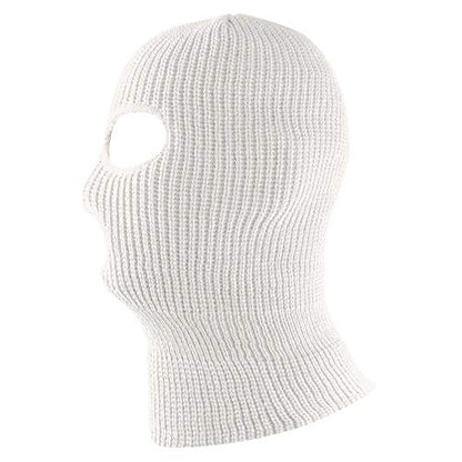 Super Z Outlet Knit Sew Acrylic Outdoor Full Face Cover Thermal Ski Mask One Size Fits Most - color: White