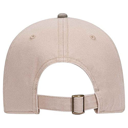Ashen Fane 6 Panel Low Profile Garment Washed Superior Cotton Twill Dad Hat with Buckle - color: Ol. Grn Kha