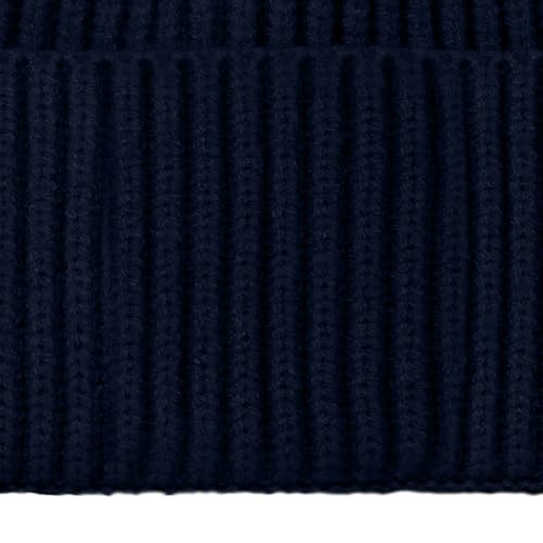 DALIX Knit Watch Cap Beanie Men Women Winter Cuffed Fisherman Hat Cold Weather Stretch Fit Soft Acrylic - color: Navy Blue