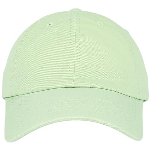 E BY ELIDAN Classic Dad Hat Cotton, Low-Profile Plain Baseball Cap, Adjustable, Breathable and Packable - color: Aloe