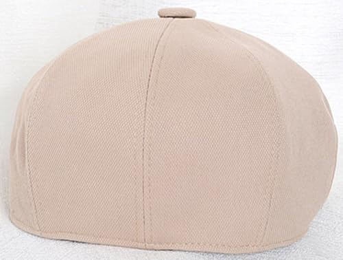 Kids-Boys-Cotton-Newsboy-Cap - Classic Flat Beret Cabbie Hat for Toddler Girls 4-9 Years Old - color: Beige