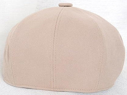 Kids-Boys-Cotton-Newsboy-Cap - Classic Flat Beret Cabbie Hat for Toddler Girls 4-9 Years Old - color: Beige