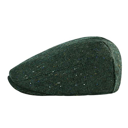 Toddler Wool Tweed Newsboy Cap - color: Flecked Green, size: 6-24 Months