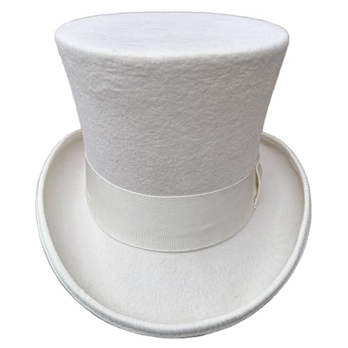 Wool Felt Top Hat Wedding Uncle Sam 7" Tall Topper Hats for Women Men - size: 7 3/8
