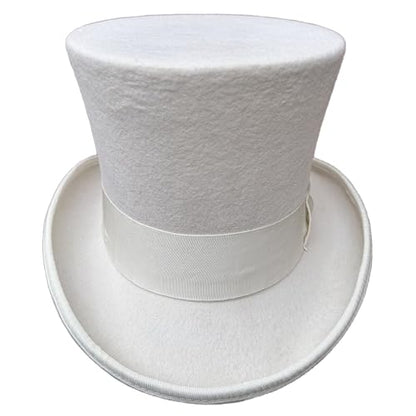 Wool Felt Top Hat Wedding Uncle Sam 7" Tall Topper Hats for Women Men - size: 7 3/8