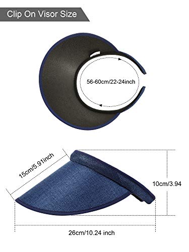 Wide Brim Sun Visor Hats - color: Black, White, Navy Blue, Red