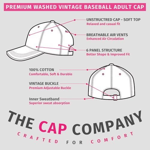Unisex Vintage Washed Baseball Cap | Low Profile Soft Top Unstructured Cotton Baseball Cap | Adjustable Size Vintage Buckle - color: A10- Camel Brown