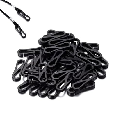 100 Pack Sun Hats Strap Clips Replacement Mask Lanyard Hooks Plastic Small Carabiner Clips Spring Snap Hook for Face Mask Holder Ear Straps Fishing Hat Boonie Hat Sun Bucket Hats Chin Strap