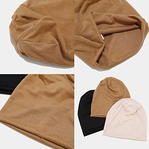 Tergy 4/10/12 Pieces Unisex Beanie Hats for Men Women Slouchy Beanie Hip-Hop Caps Lighweight Soft Skull Caps for Chemo Sleep - color: 12 Multicolors