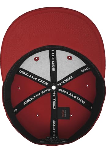 Flexfit Men's Premium 210 Fitted Cap - color: Red, size: Small-Medium