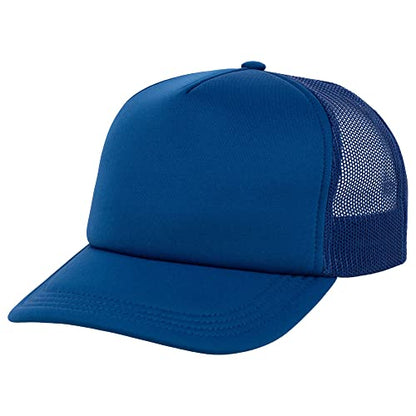 Lids Blank Basic Foam Trucker Adjustable Snapback Hat - color: Teal/Teal