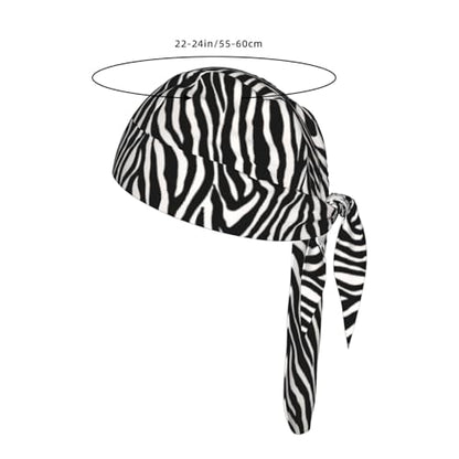 Adjustable Cycling Cap, Quick Dry Sports Bandana Skull Cap Helmet Liner - color: Zebra Stripes