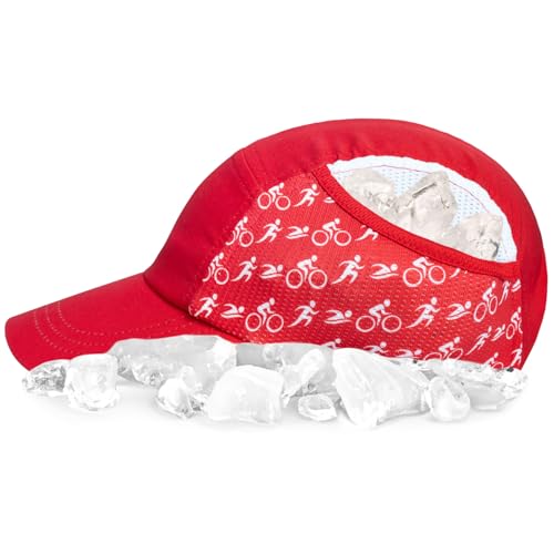 Headsweats Performance Ice Hat - color: Red/Triathlon