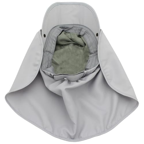 Hat with Neck Protection Detachable Multi-Purpose Summer Sun Hat Sun Protection Breathable Quick Dry UV Protection - color: Beige, size: Large