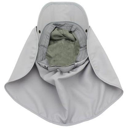 Hat with Neck Protection Detachable Multi-Purpose Summer Sun Hat Sun Protection Breathable Quick Dry UV Protection - color: Beige, size: Large
