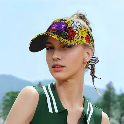 Sun Visor Hats Adjustable Open Top Sport Hat for Golf Women/Men - color: Hip-hop Graffiti
