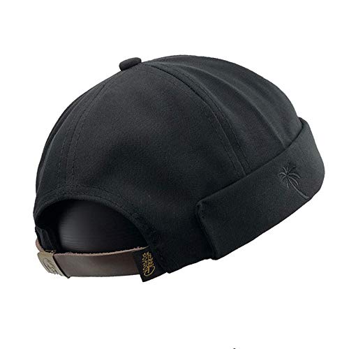 jerague Beanie Hat for Men Women Brimless Cuffed Hat Skullcap Watch Cap Adjustable - color: B-black/Khaki