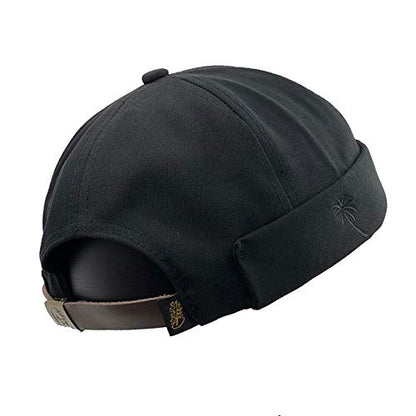 jerague Beanie Hat for Men Women Brimless Cuffed Hat Skullcap Watch Cap Adjustable - color: B-black