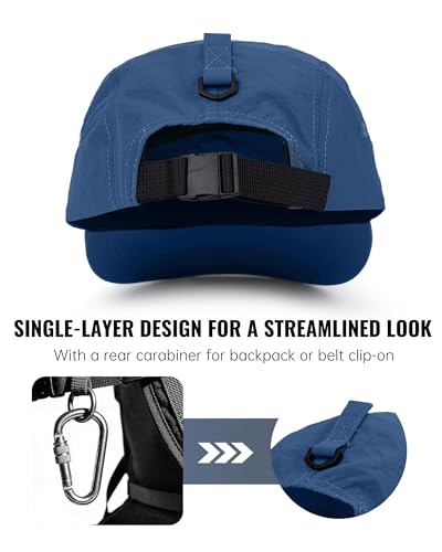 Croogo 5 Panel Running Hat Quick Dry Baseball Cap Sun UV Sports Outdoor Cap - color: Gd50-blue
