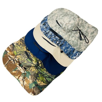 Packable and Adjustable Mesh Boonie Sun Hat with Neck Flap - color: Brown Pine Hardwoods Camo