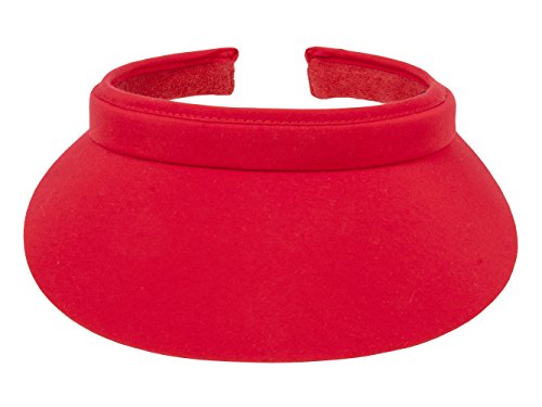 TOP HEADWEAR Nylon Clip-On Visor - color: Red