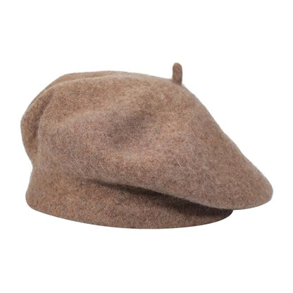 ZLYC Wool French Beret Hat Solid Color Classic Artist Cap for Women - color: Coffee